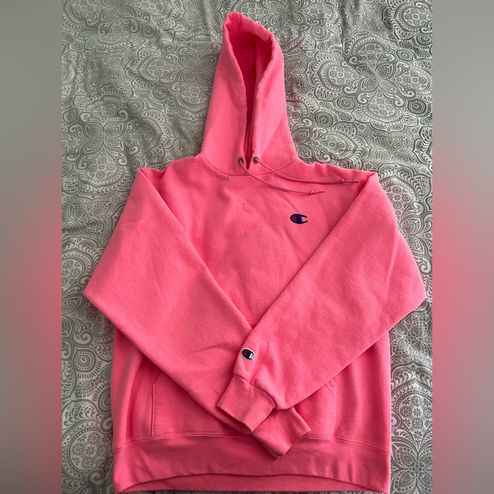 Champion Neon Pink Pullover Hoodie
